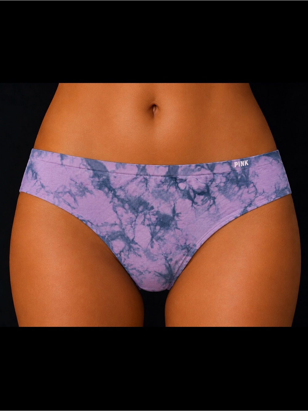 NWOT Victoria’s Secret PINK Purple Tie-Dye Hipster Panties XL